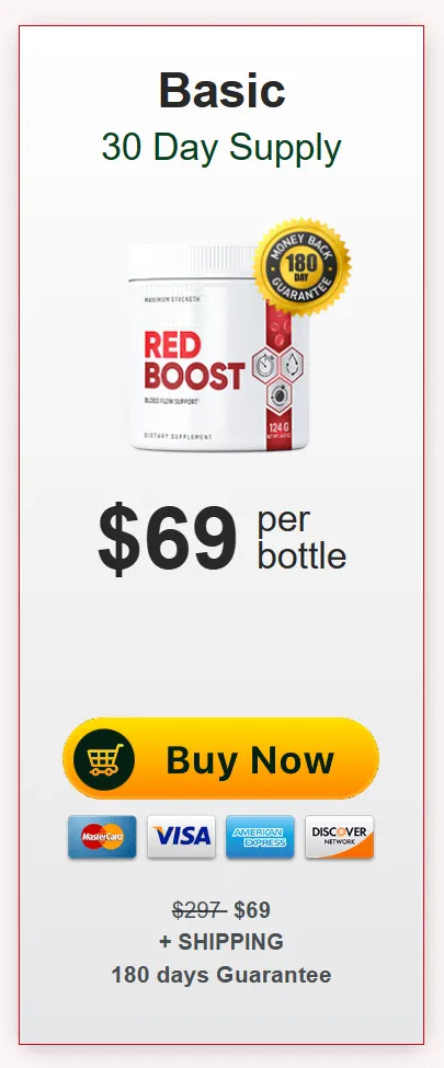 Buy Per bottle Red Boost in Package For $69!