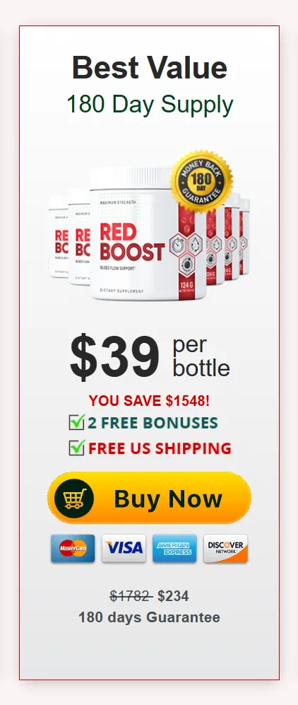 Buy 6 bottle Red Boost in Package For $234!