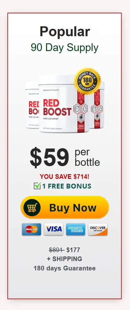 Buy 3 bottle Red Boost in Package For $177!